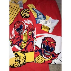 Vintage Power Rangers Wild Force 2 Piece Pajama Set 2002 Red Ranger Lion NWT